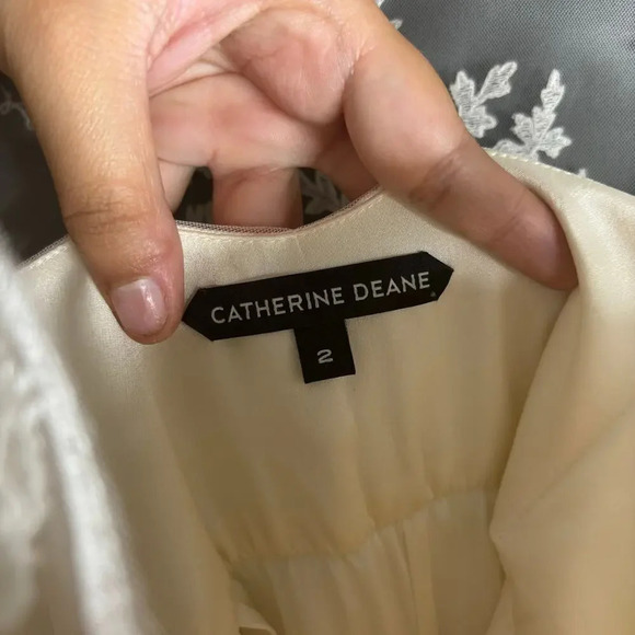 Catherine Deane Onyx Wedding Gown Oyster / Ivory Size 2 - Picture 10 of 11